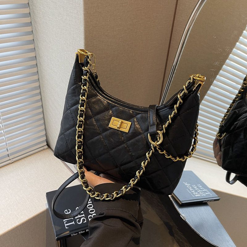Gesteppte kleine Tragetasche mit Kette für Damen 2025 Neue vielseitige Pendlertasche für die Achselhöhle mit einer Schulter_voghion.com