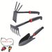 3pcs Garden Hand Tool Set, Wide Shovel Hand Cultivator Rake, Double-Side Tiller Plant Tools For Digging Transplanting Weeding, 11"×9"_voghion.com