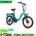 SAMEBIKE CY20 hopfällbar elcykel, 20'' pendlarelcykel för vuxna, 350W motor, 36V 12Ah batteri_voghion.com
