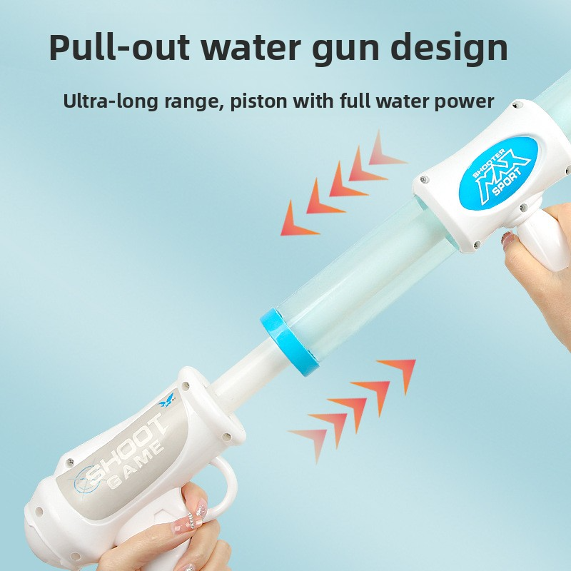 Pull & Spray Water Gun Toy - Lightweight Splash Blaster For Outdoor Fun, Pool, Beach & Backyard Games (Easy To Use, Random Color, BPA-Free Plastic)​_voghion.com