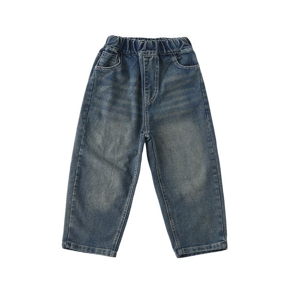 Retro Striped Knitwear Family Sets – 90s Hong Kong Style Matching Sweaters & Denim Pants (S-3XL, Acrylic-Blend, Fall/Winter Photoshoot Outfits)_voghion.com