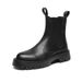 Chelsea Boots Men's High-top Leather Shoes, Cigarette Boots, Martin Boots Men's Velvet Black Boots Men's_voghion.com