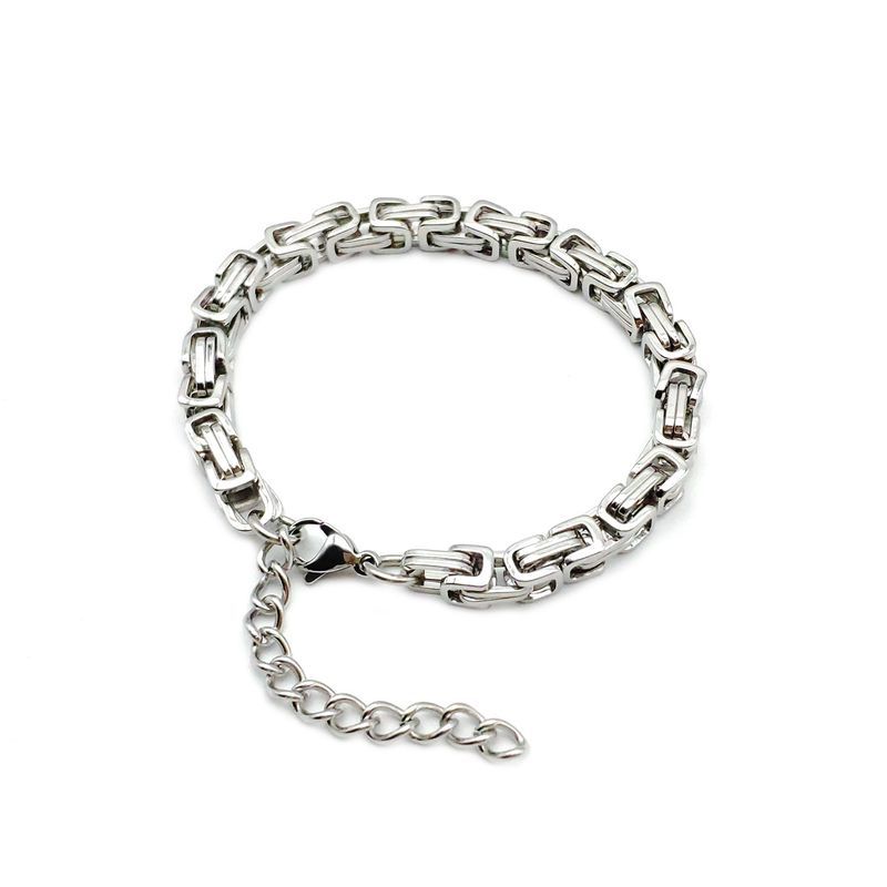 Crazy Speed Gao Qiqiang Same Style Bracelet Sier Titanium Steel Emperor Dominant Men's Dragon Bone Loop Chain_voghion.com