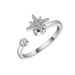 3-Piece Anxiety Rotating Ring Adjustable Rotating Clover Zircon Ring Women's Niche Premium 2025_voghion.com
