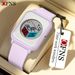 Modern Square Digital Watch With LED Backlight, Waterproof & Lightweight Design For Students And Casual Wear Luminous Leisure Watch_voghion.com