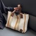 Women's tote with large capacity 2024 new canvas handbag, high-end commuting fashion makeup bag, shoulder bag_voghion.com