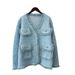 Damenbekleidung Nerzsamt Strickjacke Herbst und Winter neuer lockerer High-End-Temperament-Pullovermantel_voghion.com