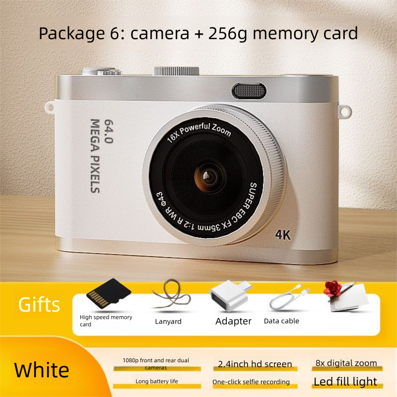 4K 100 Megapixel HD Dual CCD Student Edition Campus Portable Card Camera_voghion.com