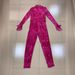 Elegant Velvet High-Neck Bodysuit With Gloves - Stretchy Figure-Hugging Jumpsuit In Rose Red, Long Sleeve & Zip Detail_voghion.com
