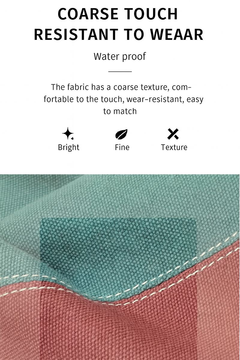 Colorblock canvas tas met brede schouderbanden_voghion.com