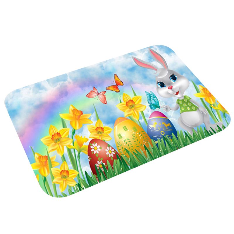 Sijiali Floor Mat Anti-Skid Non-Slip Comfortable Easter Rabbit Door Mat for Home_voghion.com