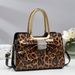 Borsa a tracolla in pelle lucida più venduta, elegante e semplice, con stampa leopardata, da donna, di alta qualità, con fiocco alla moda, 2025_voghion.com