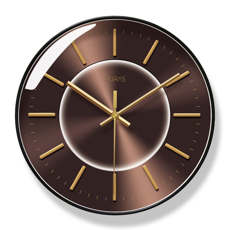 Yipula 7078 Ultra-Quiet Wall Living Personalized Round Home Wall-Mounted Modern Dining Room Quartz Clock_voghion.com