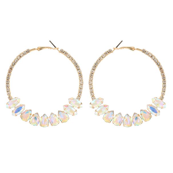 Σκουλαρίκια με διαμάντια σε σχήμα κύκλων, σκουλαρίκια με διαμάντια, γυναικεία σκουλαρίκια, κοσμήματα διασημ_voghion.com