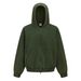Boxy Zip-Up Hoodie – Wax-Dyed Fleece-Lined Oversized Pullover With Drop Shoulder (Men’s Streetwear)_voghion.com