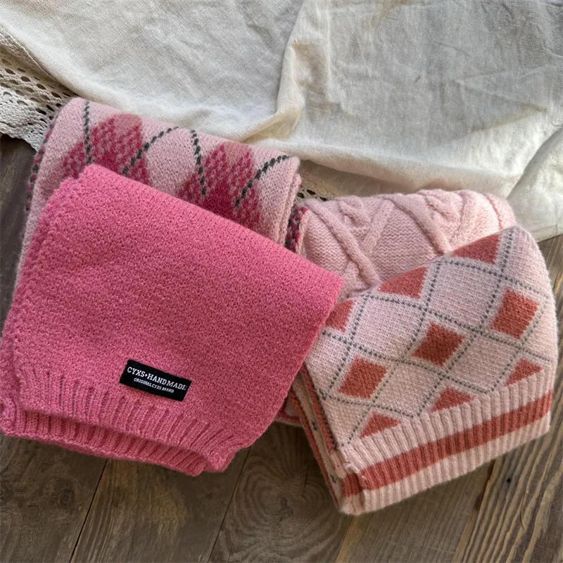 Écharpes pour enfants fille rose douce princesse vent étendu écharpe chaude hiver hiver écharpe d'hiver_voghion.com