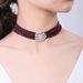 Personalisierte Choker Natürliche Rubin Lapis Lazuli Grün Achat Saphir S925 Sterling Silber Perlen Halskette_voghion.com
