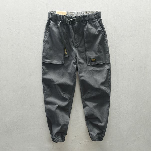 Cargo Nine-point Youth Washed Casual Trendy Brand Spring And Autumn Men's Jogger Pants_voghion.com