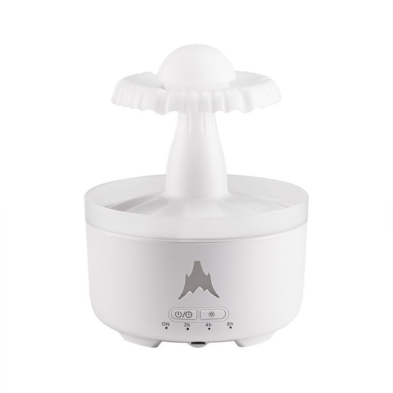 Difusor y humidificador de aceites esenciales Raindrop con control remoto, luces LED de 7 colores, funcionamiento ultrasilencioso, apagado automático y temporizador para el hogar y la oficina._voghion.com