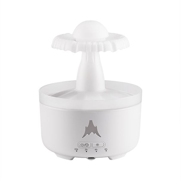 Difusor y humidificador de aceites esenciales Raindrop con control remoto, luces LED de 7 colores, funcionamiento ultrasilencioso, apagado automático y temporizador para el hogar y la oficina._voghion.com