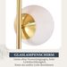 Glitzerlife Stehlampe Gold Modern Stehleuchte - 3 Flammige E27 Design Standleuchte Mit Fußschalter Metall Aus Glaskugel Bodenlampe Für Schlafzimmer Büro Hotel_voghion.com