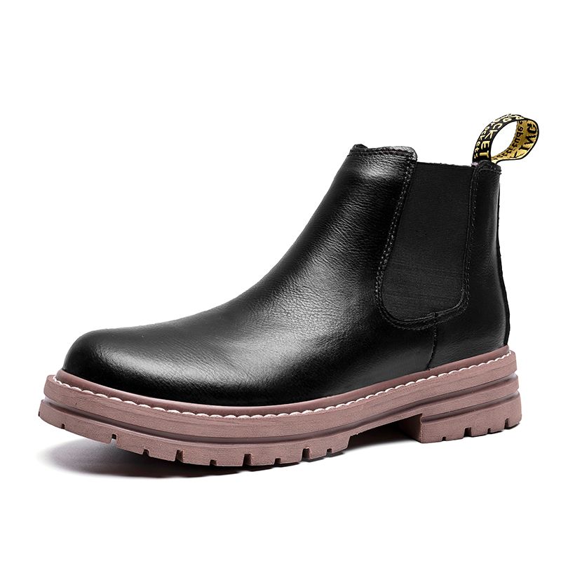 Large Autumn Martin Men's Boots Men's English High Barrel Leather Shoes_voghion.com