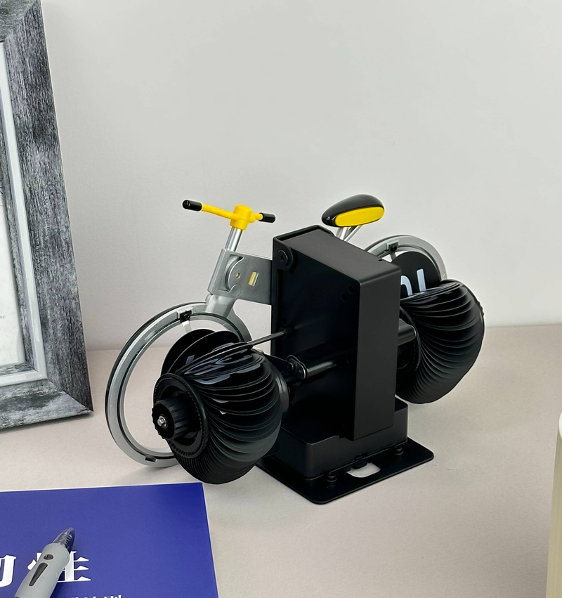 Orologio a 12 ore con lama rotante, creativo, meccanico, automatico, con rotazione delle pagine, ornamento, artigianato, miglior regalo, mini bicicletta con funzione di decompressione_voghion.com