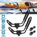 1 Pair Universal J-Bar Kayak Carrier 220LBS Load Heavy Duty Canoe Car Top Mount Carrier Roof Rack With 2Pcs Tie Down Straps_voghion.com