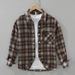 Retro Plaid Long Sleeved Shirt For Men, Fashionable And Versatile, Artistic And Casual Loose Top_voghion.com