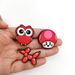 Red Series Cute Cartoon Shoes Flower Decoration Buckle Soft Glue DIY Fun Garden Shoe Accessories_voghion.com
