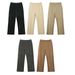 Streetwear Oversized Drawstring Joggers – Unisex Cotton Blend Cargo Pants With Patchwork & Flared Hem (Black/Charcoal/Brown/Beige/Light Coffee)_voghion.com