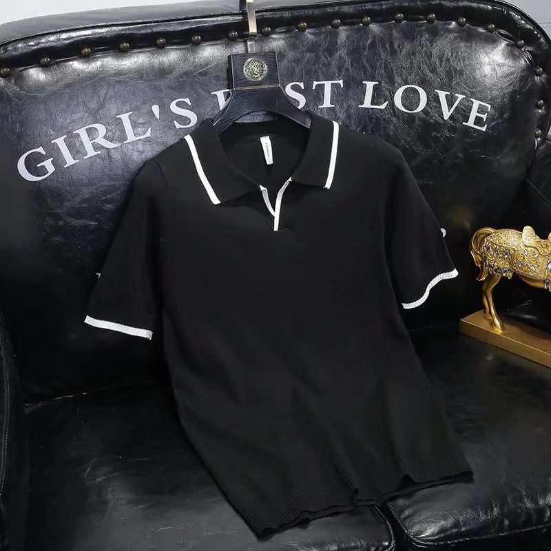 Men's Clothing style polo shirt men's short sleeves with collar T shirt lapel slim fit boys polo shirt T shirt clothes_voghion.com