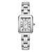 Square Vintage Roman Numerals Quartz Watch Steel With Bow Buckle_voghion.com