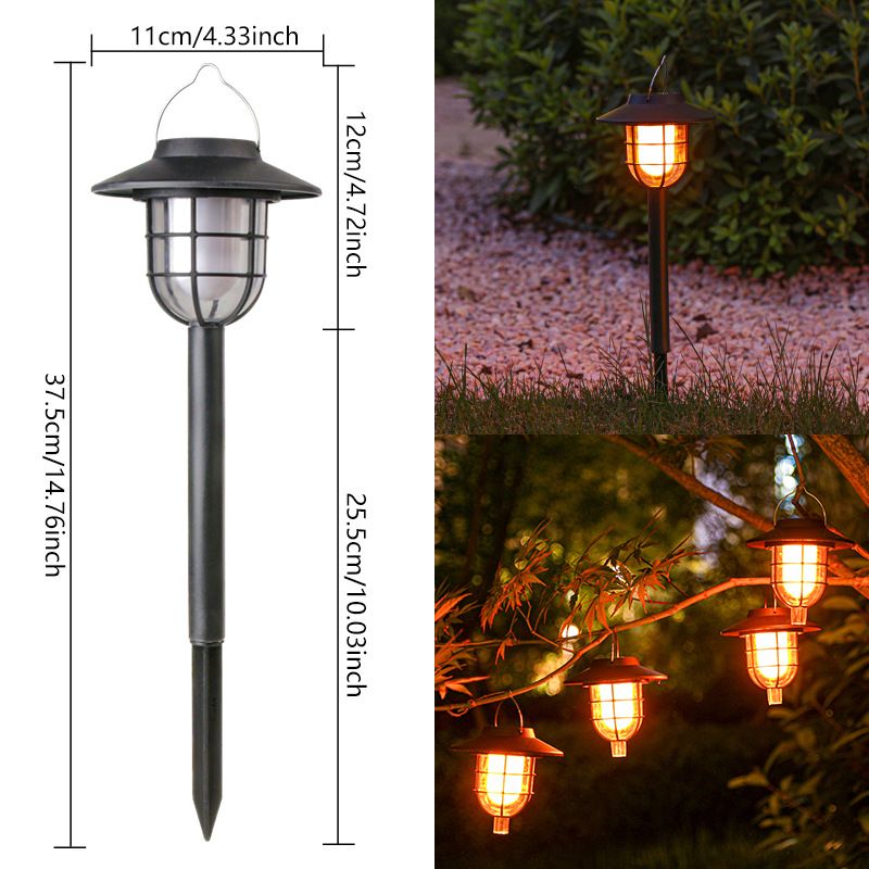 Solar Flame Torch Light Outdoor Garden Decor Waterproof LED Landscape Lighting For Patio Yard Pathway"_voghion.com
