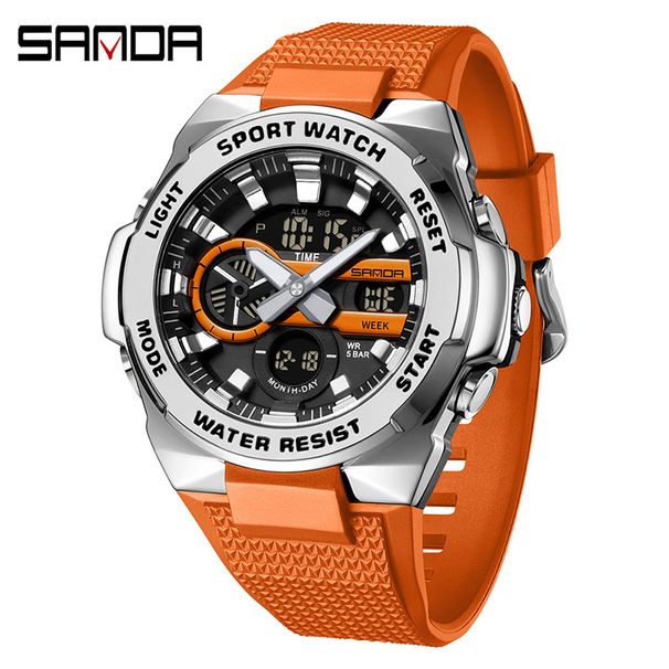 Sport Digital Watch With Alarm, Waterproof 50m, Analog-Digital Display, LED Backlight, Multifunctional Military Style Watch For Students_voghion.com
