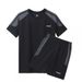 Sportswear set for men, made of polyester, ultra-thin summer clothing, high elasticity, casual, quick drying, men's two-piece set_voghion.com