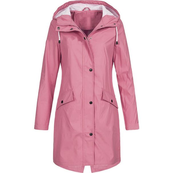 Chaqueta cortavientos impermeable para mujer, ligera y con capucha, ideal para senderismo, actividades al aire libre y uso diario._voghion.com