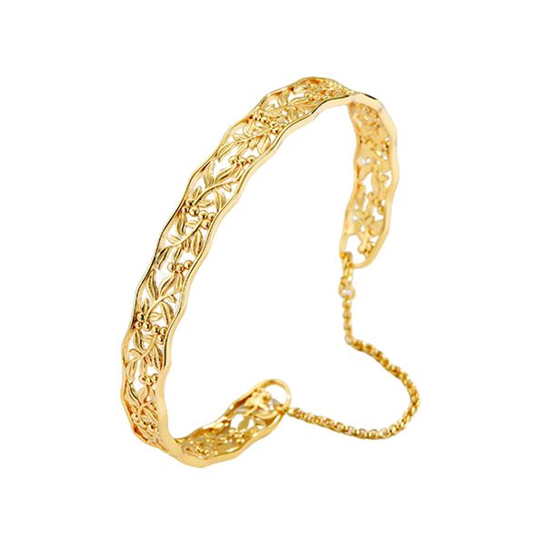 Bracciale in argento sterling in stile antico per donna, bracciale con motivo cavo, gioiello da polso, regolabile e aperto_voghion.com