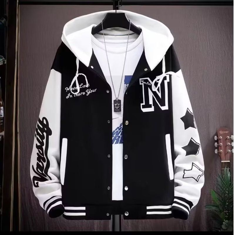 Men's Clothing Spring and Autumn Jackets Boys Student Jackets Youth Trendy Handsome All match Men's Baseball Jacket Tops_voghion.com