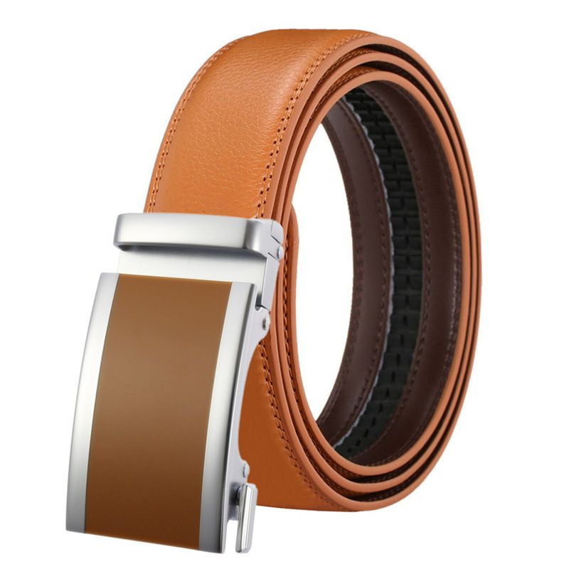 HOT Famous Brand Men's Belts Quality Business Genuine Leather For Men Belt Metal Automatic Buckle_voghion.com