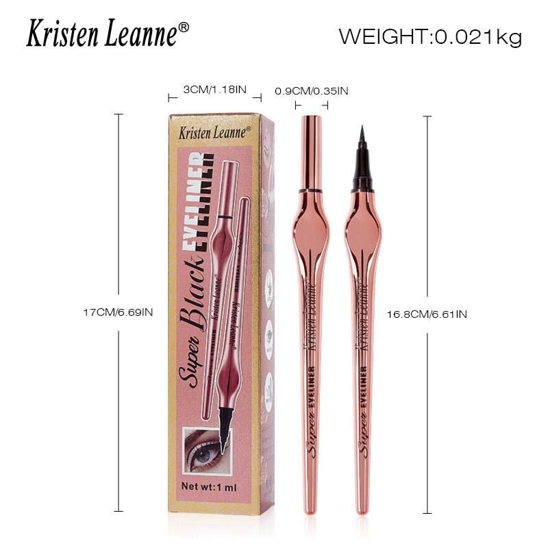 KRISTEN LEANNE Cross-border Black -teknologia tekee siitä helposti tarttuvan ja sopivan sormille. Mattapintainen ja ei leviä helposti, erittäin ohut eyeliner._voghion.com