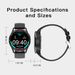 Reloj inteligente con auriculares, 2 en 1, TWS integrado, inalámbrico, Bluetooth 5.0, monitor de salud y fitness, color negro_voghion.com