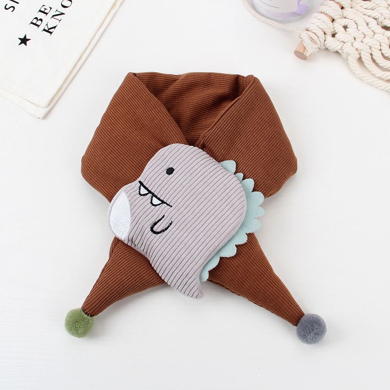 Autumn Winter New Children's Scarf Cartoon Small Animal Men and Women's Clip Cute Baby Cotton Warm Neck Cover_voghion.com