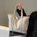 Retro Designer Women's Cotton Padded Commuter Handbag Large Capacity Single Shoulder Armpit Student Casual Tote_voghion.com