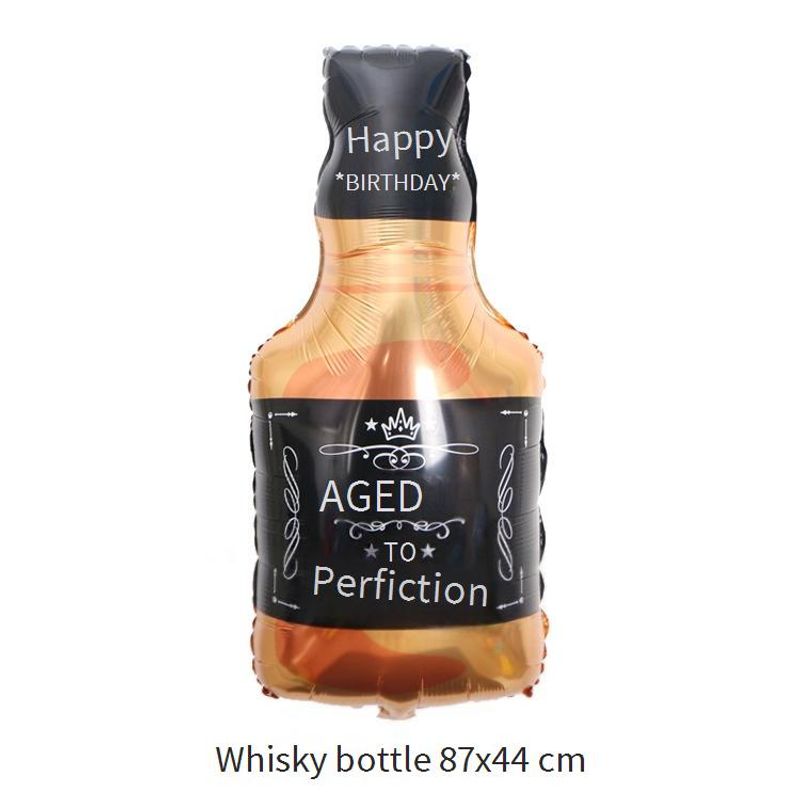 Whiskey Bottle Shaped Foil Balloons For Parties, Birthdays & Celebrations – Metallic Mix Color, 87x44cm, Premium Aluminum Decorations_voghion.com