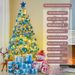 Blue Snow-Flocked Christmas Tree Decor Set With LED Lights For Home, Hotel & Mall Decoration_voghion.com
