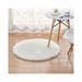 Runder weißer Plüschteppich für Zuhause, Wohnzimmer und Schlafzimmer_voghion.com