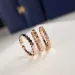 Huitan Mode Einfaches Design Frauen Ringe Für Hochzeit Low-key Rose Gold Farbe/Sier Farbe Weibliche Engagement Finger-ring_voghion.com