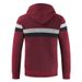 Men's New Plush and Thick Hooded Cardigan with Color Blocking Sweater and Youth Jacket_voghion.com