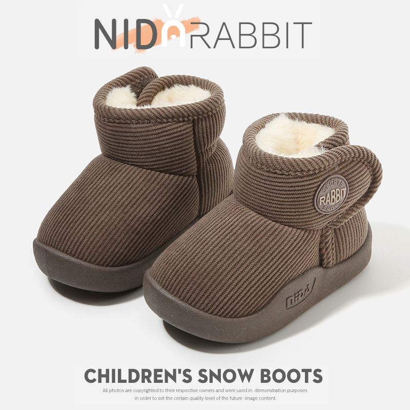 Children's winter new cotton soft soled baby walking outdoor shoes warm 1-6 snow boots_voghion.com